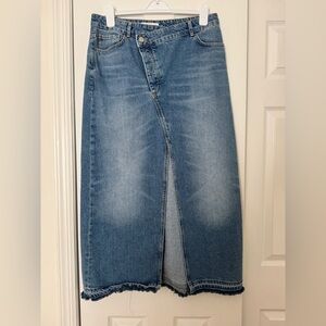 Mango long denim skirt